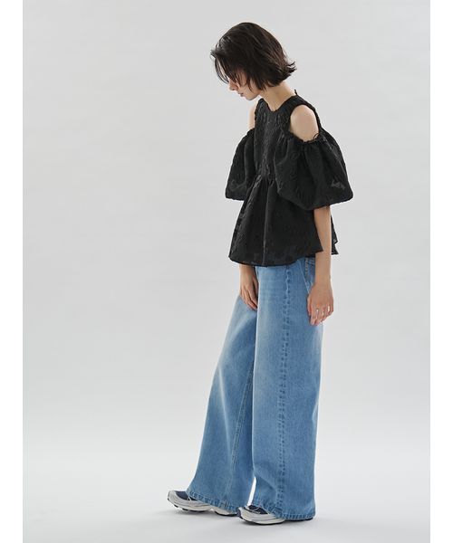 emmi(エミ)の「ウエストゴムルーズデニムパンツ(デニムパンツ・レディース・グレー/ブルー・1/0)」の16枚目の写真