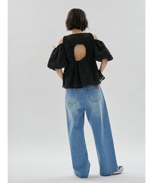 emmi(エミ)の「ウエストゴムルーズデニムパンツ(デニムパンツ・レディース・グレー/ブルー・1/0)」の17枚目の写真