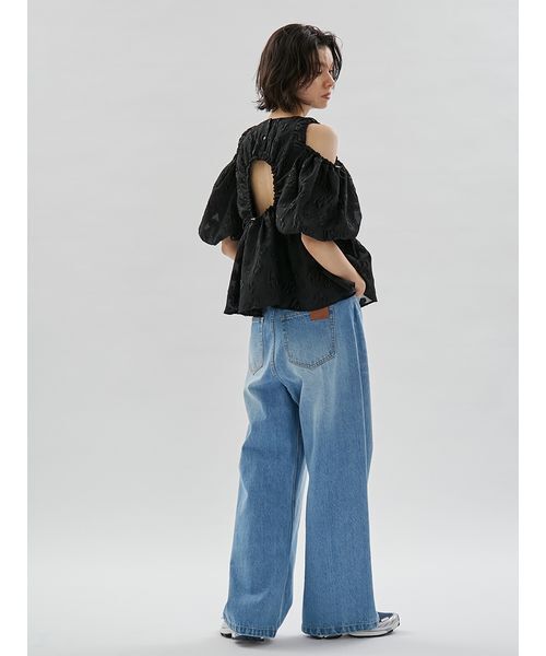 emmi(エミ)の「ウエストゴムルーズデニムパンツ(デニムパンツ・レディース・グレー/ブルー・1/0)」の18枚目の写真