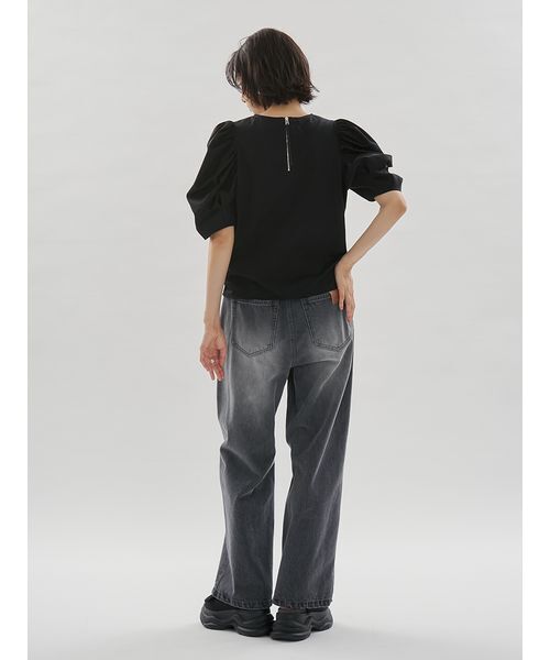 emmi(エミ)の「ウエストゴムルーズデニムパンツ(デニムパンツ・レディース・グレー/ブルー・1/0)」の22枚目の写真