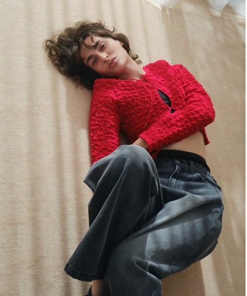 emmi(エミ)の「ウエストゴムルーズデニムパンツ(デニムパンツ・レディース・グレー/ブルー・1/0)」の3枚目の写真