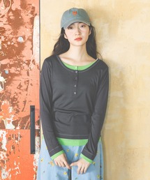 niko and... | ヘンリーネックレイヤードＴシャツ(Tシャツ/カットソー)