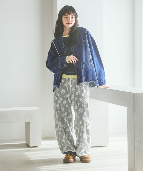 niko and...（ニコアンド）の「ヘンリーネックレイヤードＴシャツ（Tシャツ/カットソー・レディース・ベージュ/ネイビー/グレー/チャコール・FREE）」の12枚目の写真