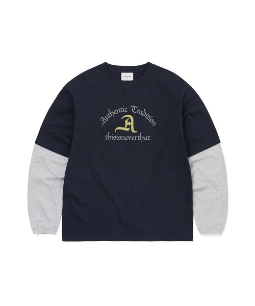 thisisneverthat(ディスイズネバーザット)の「Layered L/S Tee(Tシャツ/カットソー・メンズ・ブラック系その他/サンドグレー/ネイビー・L/M/S/XL)」の3枚目の写真