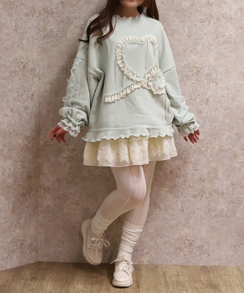 axes femme（アクシーズファム）の「ボリュームフリルスカパン（スカート・レディース・ブラック/クリーム/ミント・FREE）」の13枚目の写真