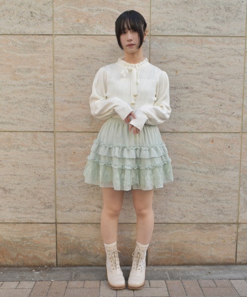 axes femme（アクシーズファム）の「ボリュームフリルスカパン（スカート・レディース・ブラック/クリーム/ミント・FREE）」の16枚目の写真