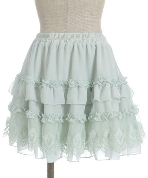 axes femme（アクシーズファム）の「ボリュームフリルスカパン（スカート・レディース・ブラック/クリーム/ミント・FREE）」の17枚目の写真