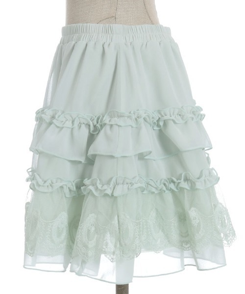 axes femme（アクシーズファム）の「ボリュームフリルスカパン（スカート・レディース・ブラック/クリーム/ミント・FREE）」の18枚目の写真