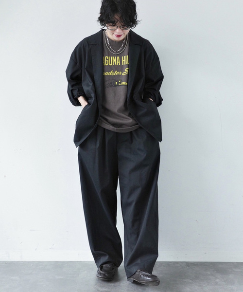 JOURNAL STANDARD LUXE(ジャーナルスタンダード ラックス)の「ラミートロピカルダブルジャケット(テーラードジャケット・レディース・ブラウン系その他/ブラック・FREE)」の3枚目の写真