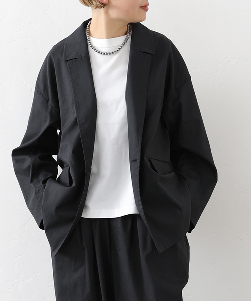 JOURNAL STANDARD LUXE(ジャーナルスタンダード ラックス)の「ラミートロピカルダブルジャケット(テーラードジャケット・レディース・ブラウン系その他/ブラック・FREE)」の6枚目の写真