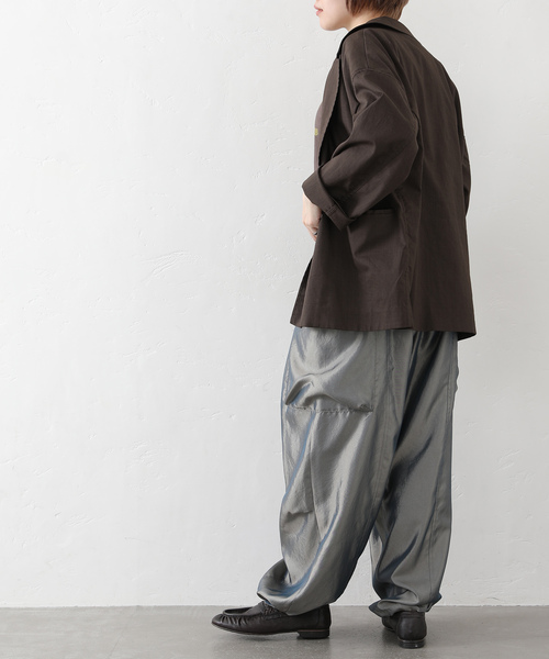 JOURNAL STANDARD LUXE(ジャーナルスタンダード ラックス)の「ラミートロピカルダブルジャケット(テーラードジャケット・レディース・ブラウン系その他/ブラック・FREE)」の9枚目の写真