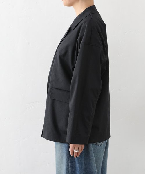 JOURNAL STANDARD LUXE(ジャーナルスタンダード ラックス)の「ラミートロピカルダブルジャケット(テーラードジャケット・レディース・ブラウン系その他/ブラック・FREE)」の12枚目の写真