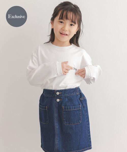 TOWNCRAFT(タウンクラフト)の「『別注』『親子リンク』PENNEYS×DOORS THE FOX LONG-SLEEVE T-SHIRTS(KIDS)(Tシャツ/カットソー・キッズ・ホワイト/チャコールグレー・120/135)」の2枚目の写真