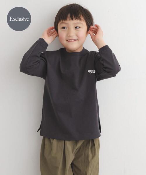 TOWNCRAFT(タウンクラフト)の「『別注』『親子リンク』PENNEYS×DOORS THE FOX LONG-SLEEVE T-SHIRTS(KIDS)(Tシャツ/カットソー・キッズ・ホワイト/チャコールグレー・120/135)」の1枚目の写真