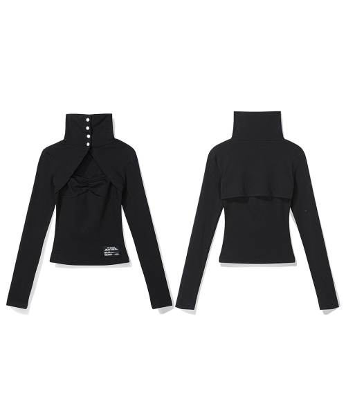 ODOR(オドー)の「Open snap set - Black(カーディガン/ボレロ・レディース・その他・FREE)」の9枚目の写真
