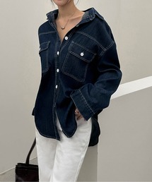 AMAJI（アマジ）の「デニムシャツジャケット（その他トップス）」