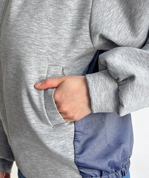 un dix cors（アンディコール）の「異素材バック切替パーカー（パーカー・レディース・ベージュ/ブラック/グレー・FREE）」の13枚目の写真
