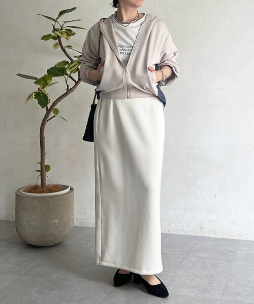 un dix cors（アンディコール）の「異素材バック切替パーカー（パーカー・レディース・ベージュ/ブラック/グレー・FREE）」の18枚目の写真