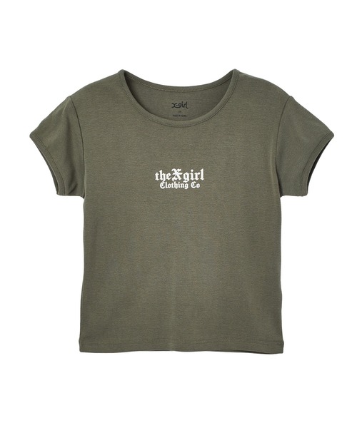 X-girl(エックスガール)の「FADED ANGEL WING S/S BABY TEE(Tシャツ/カットソー・レディース・ブラック/オリーブ/オレンジ・S/M)」の10枚目の写真