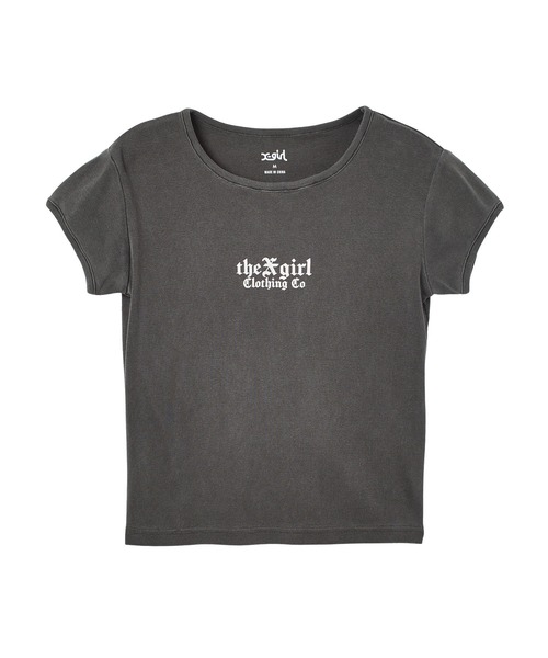 X-girl(エックスガール)の「FADED ANGEL WING S/S BABY TEE(Tシャツ/カットソー・レディース・ブラック/オリーブ/オレンジ・S/M)」の11枚目の写真