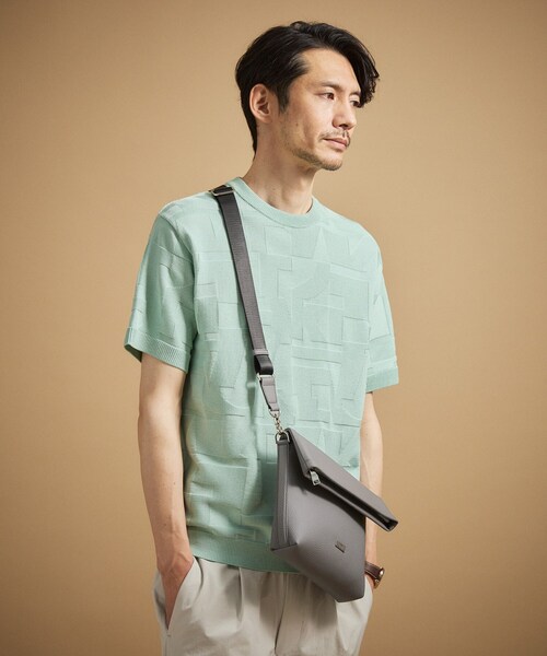 TAKEO KIKUCHI(タケオキクチ)の「【2WAY】クラッチ&ショルダーバッグ(ショルダーバッグ・メンズ・ダークグレー/ブラック・00)」の14枚目の写真