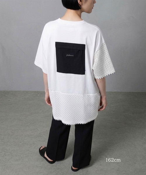 funda mine（ファンダマイン）の「バックポケットＴシャツ（Tシャツ/カットソー・レディース・ホワイト/ブラック・FREE）」の18枚目の写真