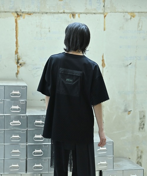 funda mine（ファンダマイン）の「バックポケットＴシャツ（Tシャツ/カットソー・レディース・ホワイト/ブラック・FREE）」の5枚目の写真