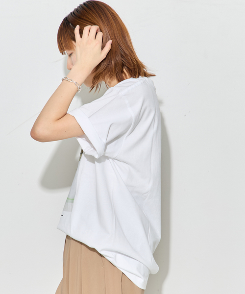 journal standard L'essage(ジャーナルスタンダードレサージュ)の「POETMEETS DUBWISE KJLW COLLAGE02 Tシャツ(Tシャツ/カットソー・レディース・グレー/ホワイト・FREE)」の13枚目の写真