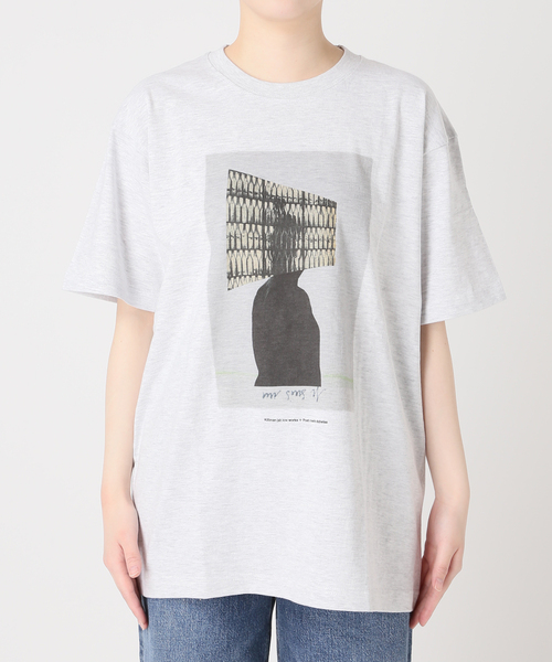 journal standard L'essage(ジャーナルスタンダードレサージュ)の「POETMEETS DUBWISE KJLW COLLAGE02 Tシャツ(Tシャツ/カットソー・レディース・グレー/ホワイト・FREE)」の14枚目の写真