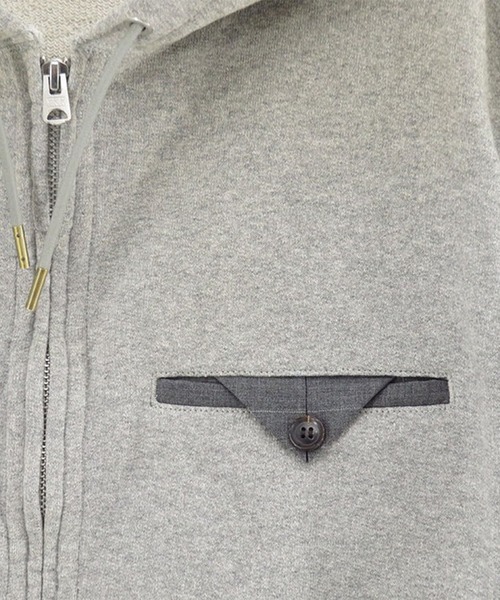 KHOKI（コッキ）の「【KHOKI/コッキ】Combination Zip Hoodie（パーカー・メンズ・グレー/ブラック・1/2/3）」の9枚目の写真