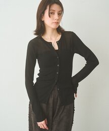 Whim Gazette（ウィムガゼット）の「シアーリブニットカーディガン（カーディガン/ボレロ）」