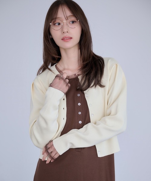 Dita Muaj.（ディータムアージュ）の「クリアボタンカーディガン（カーディガン/ボレロ・レディース・ブラック/ベビーピンク/ペールイエロー・FREE）」の21枚目の写真