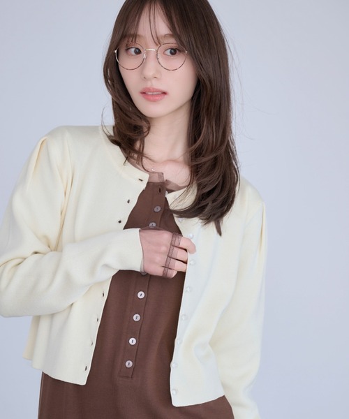 Dita Muaj.（ディータムアージュ）の「クリアボタンカーディガン（カーディガン/ボレロ・レディース・ブラック/ベビーピンク/ペールイエロー・FREE）」の18枚目の写真