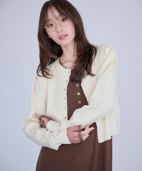 Dita Muaj.（ディータムアージュ）の「クリアボタンカーディガン（カーディガン/ボレロ・レディース・ブラック/ベビーピンク/ペールイエロー・FREE）」の19枚目の写真