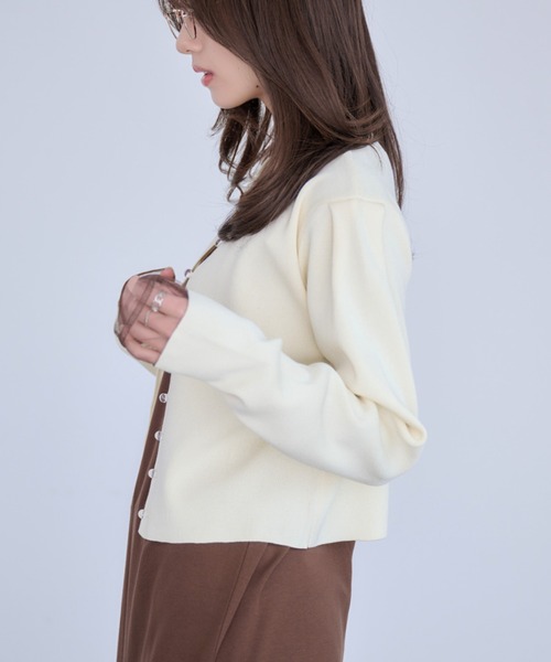 Dita Muaj.（ディータムアージュ）の「クリアボタンカーディガン（カーディガン/ボレロ・レディース・ブラック/ベビーピンク/ペールイエロー・FREE）」の20枚目の写真