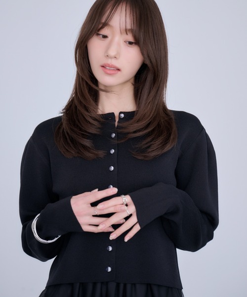 Dita Muaj.（ディータムアージュ）の「クリアボタンカーディガン（カーディガン/ボレロ・レディース・ブラック/ベビーピンク/ペールイエロー・FREE）」の12枚目の写真