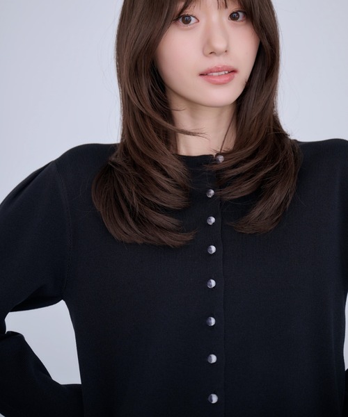 Dita Muaj.（ディータムアージュ）の「クリアボタンカーディガン（カーディガン/ボレロ・レディース・ブラック/ベビーピンク/ペールイエロー・FREE）」の11枚目の写真