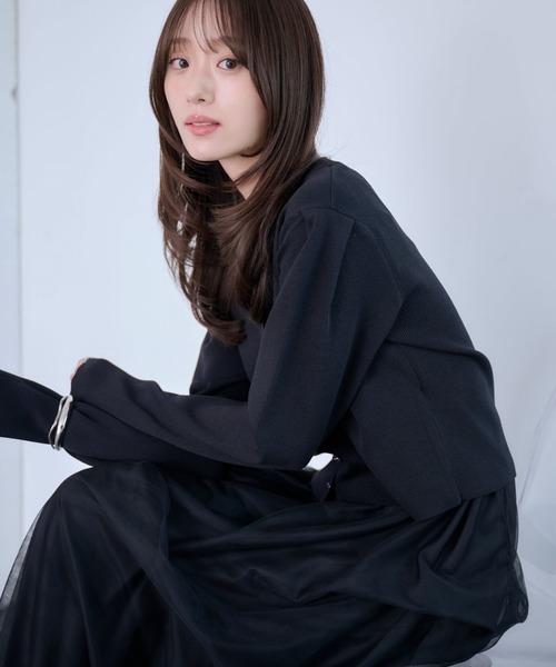 Dita Muaj.（ディータムアージュ）の「クリアボタンカーディガン（カーディガン/ボレロ・レディース・ブラック/ベビーピンク/ペールイエロー・FREE）」の16枚目の写真