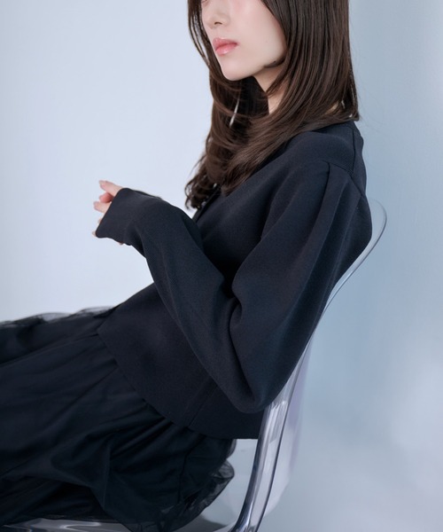 Dita Muaj.（ディータムアージュ）の「クリアボタンカーディガン（カーディガン/ボレロ・レディース・ブラック/ベビーピンク/ペールイエロー・FREE）」の10枚目の写真