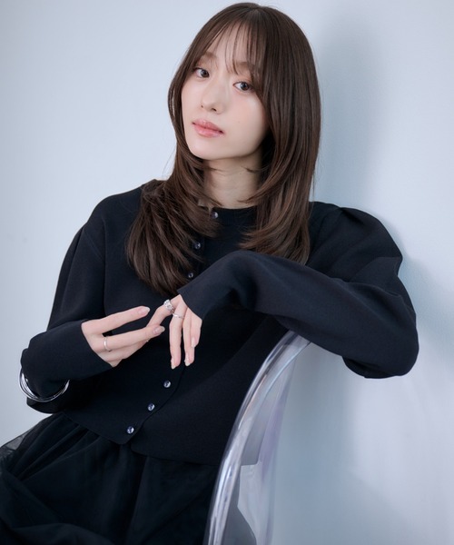 Dita Muaj.（ディータムアージュ）の「クリアボタンカーディガン（カーディガン/ボレロ・レディース・ブラック/ベビーピンク/ペールイエロー・FREE）」の13枚目の写真