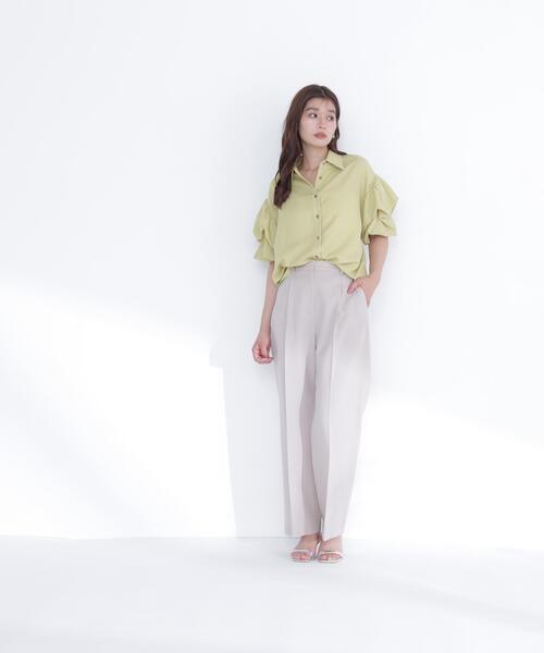 NATURAL BEAUTY BASIC(ナチュラルビューティーベーシック)の「リネンライクタックワイドパンツ(その他パンツ・レディース・ベージュ/ネイビー・MEDIUM/SMALL)」の16枚目の写真