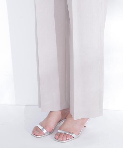 NATURAL BEAUTY BASIC(ナチュラルビューティーベーシック)の「リネンライクタックワイドパンツ(その他パンツ・レディース・ベージュ/ネイビー・MEDIUM/SMALL)」の3枚目の写真