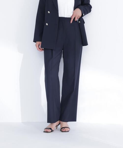 NATURAL BEAUTY BASIC(ナチュラルビューティーベーシック)の「リネンライクタックワイドパンツ(その他パンツ・レディース・ベージュ/ネイビー・MEDIUM/SMALL)」の7枚目の写真