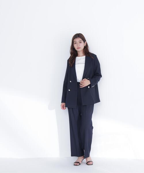 NATURAL BEAUTY BASIC(ナチュラルビューティーベーシック)の「リネンライクタックワイドパンツ(その他パンツ・レディース・ベージュ/ネイビー・MEDIUM/SMALL)」の11枚目の写真