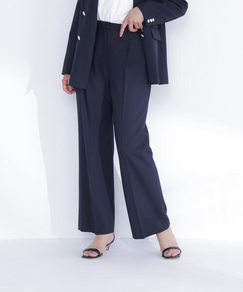 NATURAL BEAUTY BASIC(ナチュラルビューティーベーシック)の「リネンライクタックワイドパンツ(その他パンツ・レディース・ベージュ/ネイビー・MEDIUM/SMALL)」の12枚目の写真