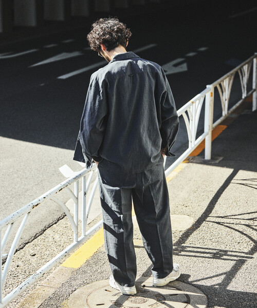 FREAK'S STORE（フリークスストア）の「LINEN COTTON OPEN COLLAR SHIRT/リネンコットン リラックスフィット オープンカラーシャツ【セットアップ対応】（シャツ/ブラウス・メンズ・ホワイト/チャコールグレー/ブラック/ベージュ/ダークブラウン/ブラウン・MEDIUM/LARGE）」の17枚目の写真