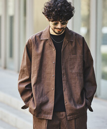 CAHLUMN/カウラム Belgium Linen Open Collar Shirt 1.1/ベルギー
