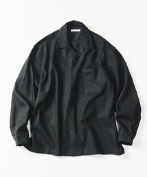 LINEN COTTON OPEN COLLAR SHIRT/リネンコットン リラックスフィット オープンカラーシャツ【セットアップ対応】
