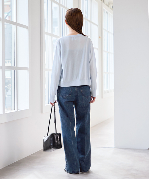 U by SPICK&SPAN(ユーバイスピックアンドスパン)の「ハイライズストレートデニム(デニムパンツ・レディース・ブルー/ネイビー・36/38)」の15枚目の写真