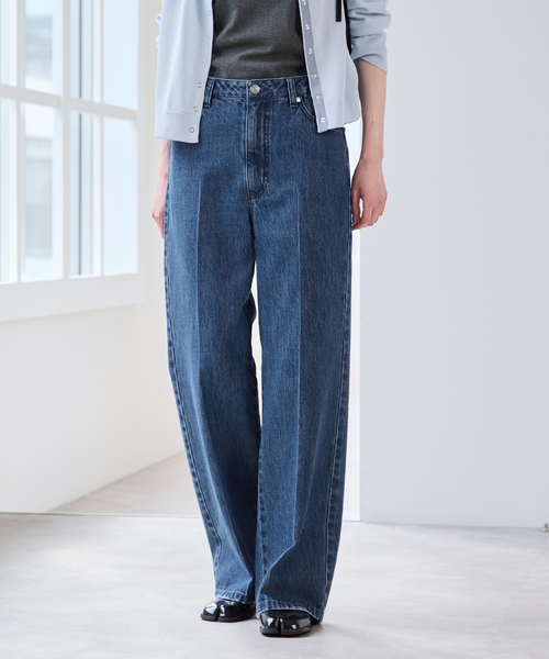 U by SPICK&SPAN(ユーバイスピックアンドスパン)の「ハイライズストレートデニム(デニムパンツ・レディース・ブルー/ネイビー・36/38)」の17枚目の写真